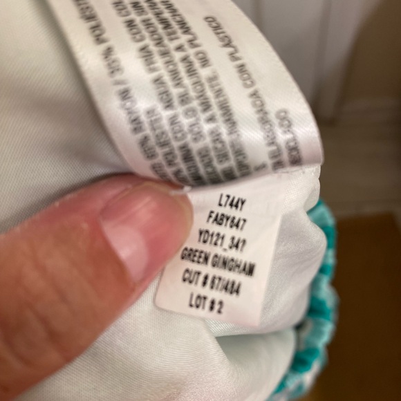 a new day Green Gingham Midi Skirt Pleated Swishy Garden Party Fairy Skirt Small - Picture 13 of 13